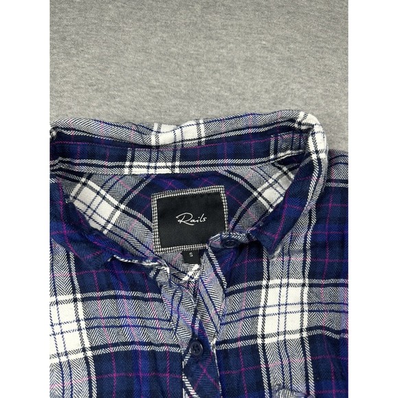 Rails Womens Size S Button Down Hunter Shirt Purple Plaid Soft Outdoor - Picture 3 of 7